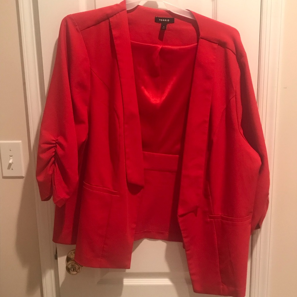 Torrid red blazer size 4X